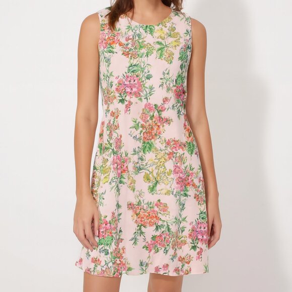 Tommy Hilfiger NWT pink floral sleeveless Flowy lined A line dress sz 10 - Picture 1 of 9